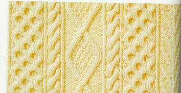Arans a maglia con ferri da maglia: un modello base per principianti