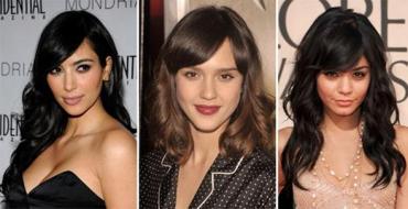Modern haircuts with long bangs - Fresh ideas and images Small bangs on the side