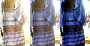 नीली और काली या सफेद और सोने की पोशाक?